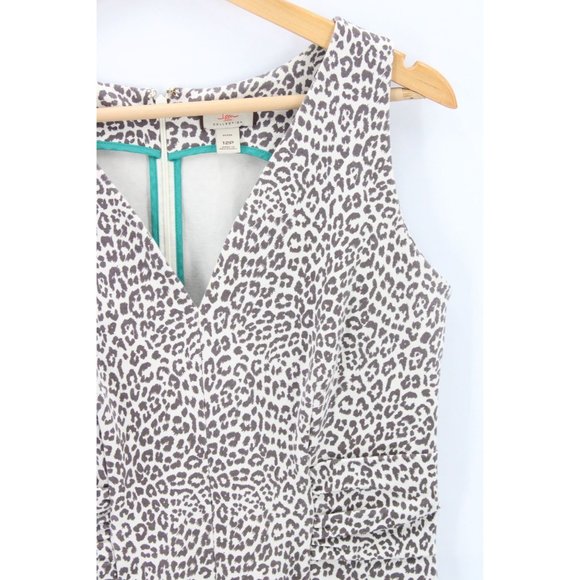 Banana Republic Issa London Dress Womens Leopard Pattern Sleeveless 12P - Picture 2 of 9